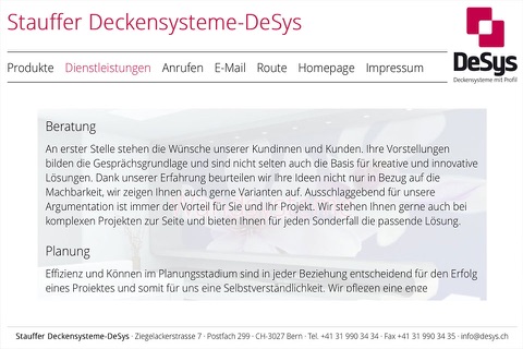 Stauffer Deckensystem DeSys screenshot 3