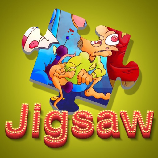 Cartoon Jigsaw Puzzle Box for Ren and Stimpy