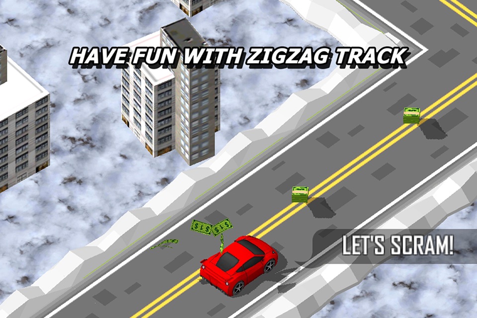 3D Zig-Zag Stunt Cars -  Fast lane with Highway Traffic Racer screenshot 2