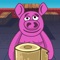 Pig Collect The Toilet Paper And Go To Bathroom