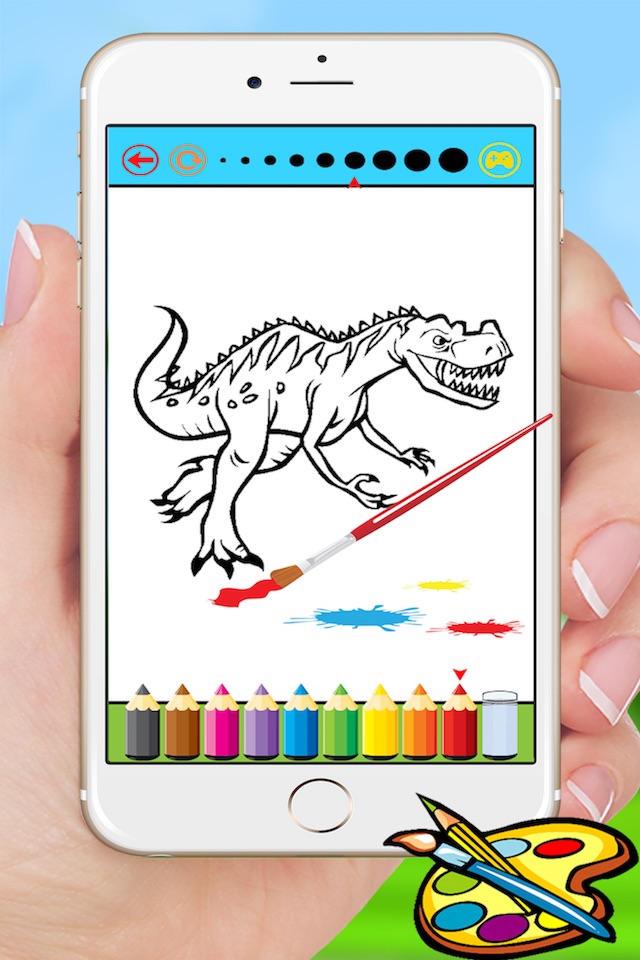 Dinosaur Dragon Coloring Book - Dino Drawing for Kids Free screenshot 2