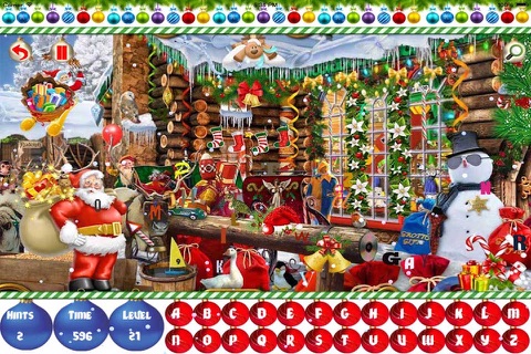 Hidden Alphabets : Christmas Frozen Hidden Objects screenshot 2