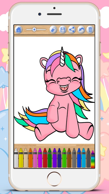 Paint pictures of unicorns Drawings of unicorn coloring or painting the magical unicorn - Premium screenshot-3