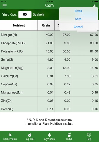 Fertilizer Removal by Crop screenshot 4