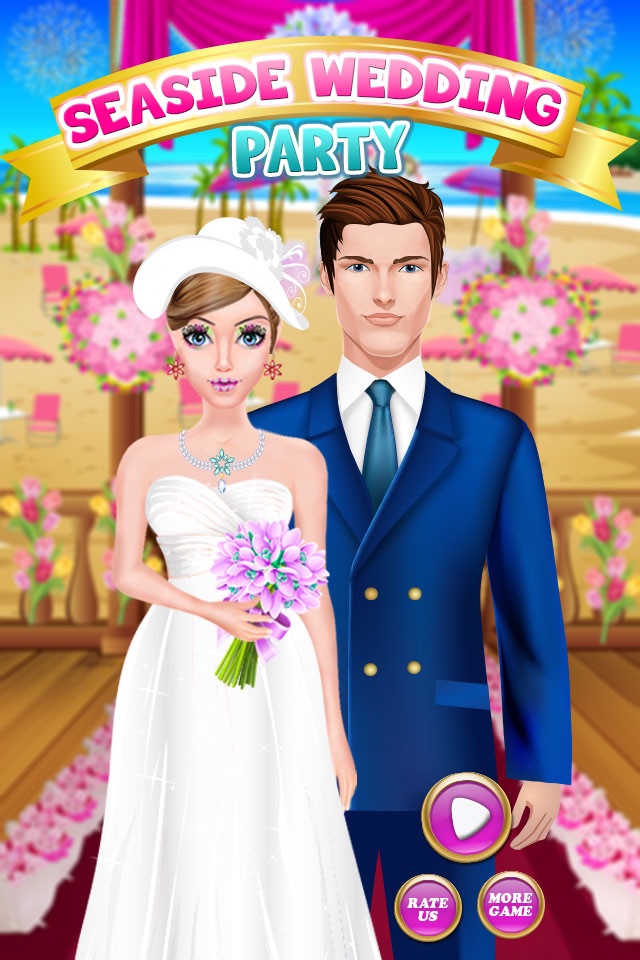 Seaside Wedding Party Makeover & Dress up Salon Girls Game screenshot 3