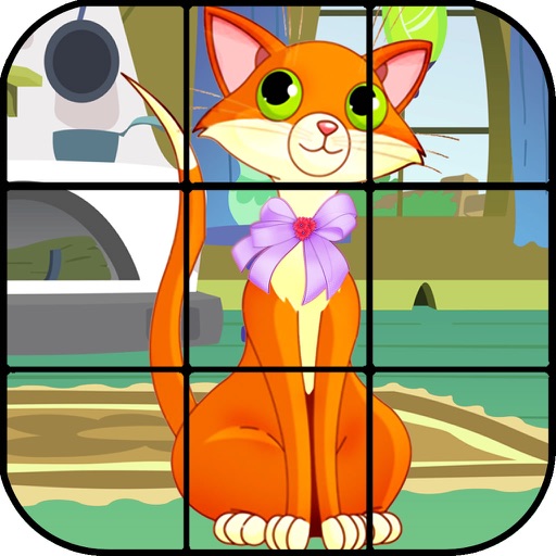 Jigsaw Puzzle for Kids Cats Icon