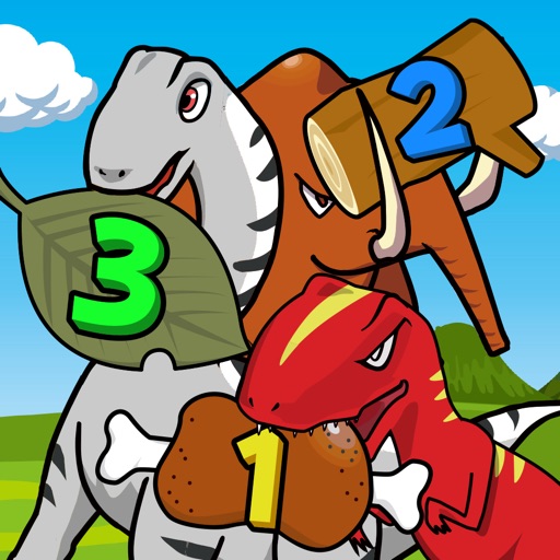 DinoMath Let's study numbers with dinosaurs iOS App