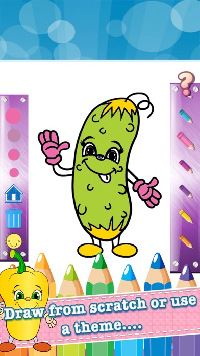 How to cancel & delete Vegetable Drawing Coloring Book - Cute Caricature Art Ideas pages for kids from iphone & ipad 3