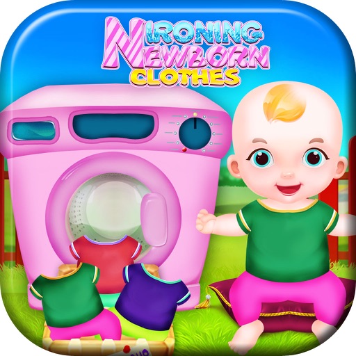 Ironing Newborn Clothes washing dresses Laundry games by Daniela Neamt