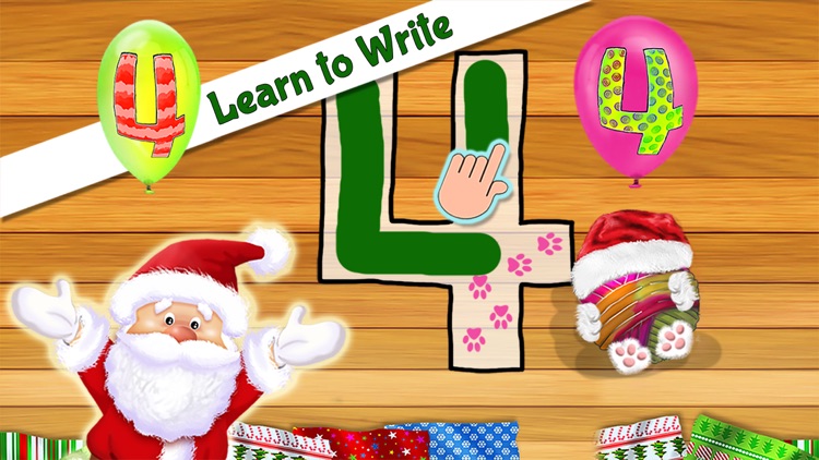 Fun Math Kitty Cat 123 – Learn to Count & Write Numbers - Christmas