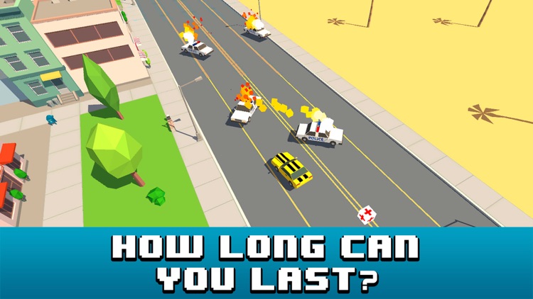 Smashy Car Race 3D: Pixel Cop Chase Full screenshot-4