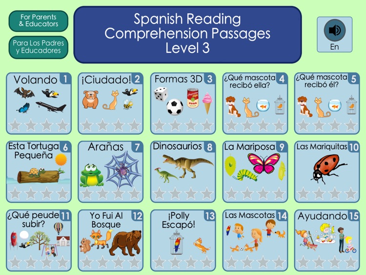 Spanish Reading Comprehension Level 3