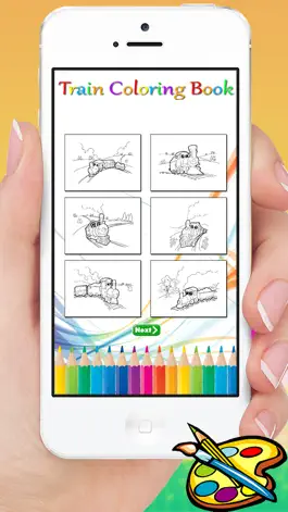 Game screenshot Поезд книжка-раскраска - Симпатичные Нанесение для детей бесплатные игры apk