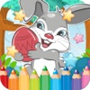 Coloring Book Rabbit Drawing Pages - free learning painting cool games for the kids girls