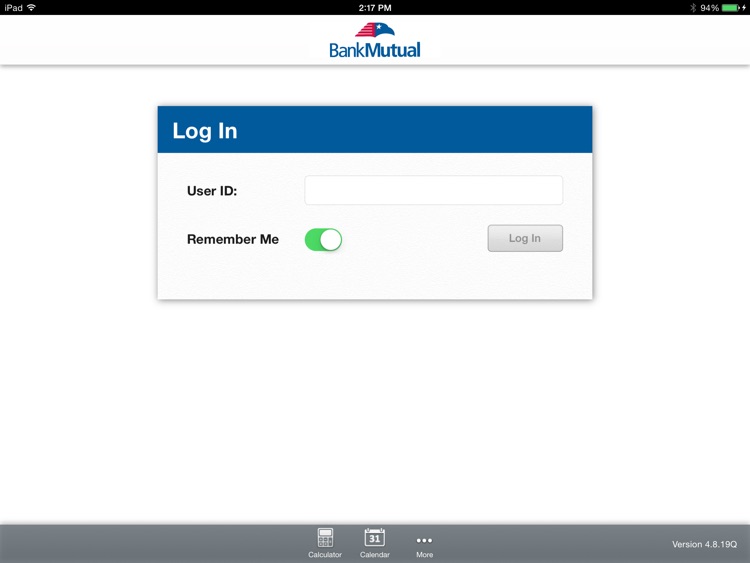 Bank Mutual Mobile Banking for iPad