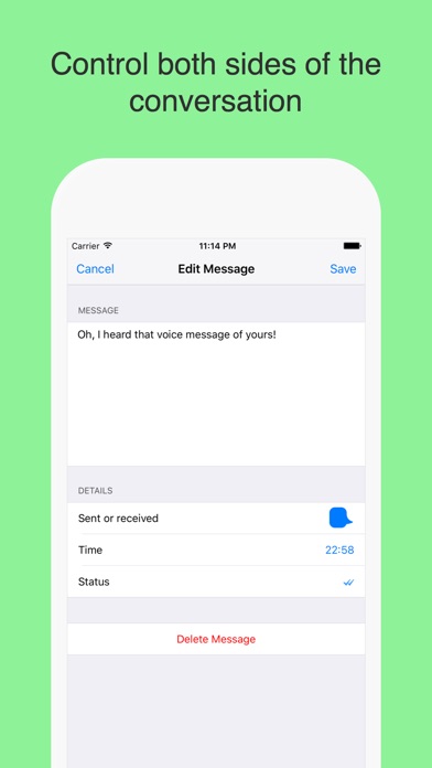 WhatsPrank Pro - Create fake chats for WhatsApp Screenshot 1