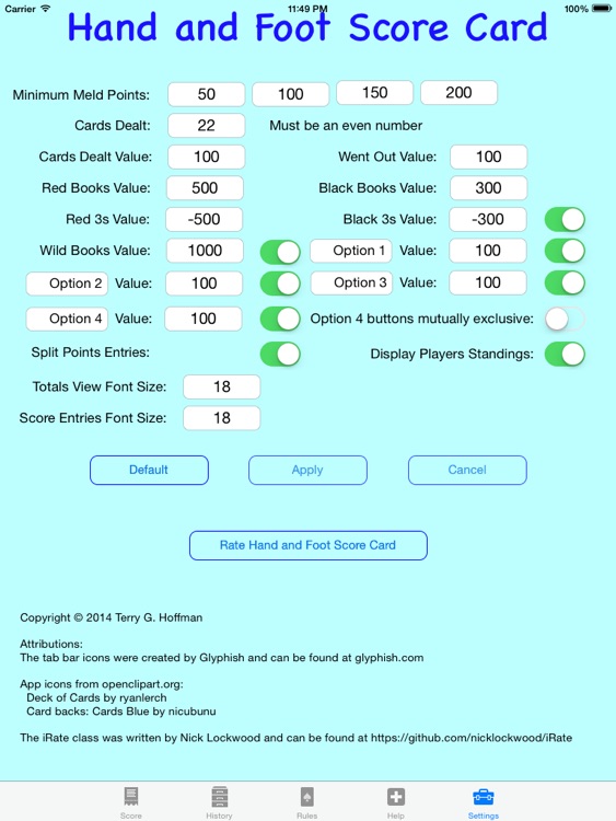 Hand and Foot Score Card screenshot-4