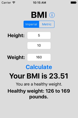 BMI Calculator and Information screenshot 2