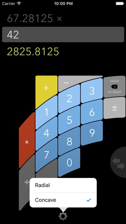 FutureCalc: ergonomic calculator for single-handed use