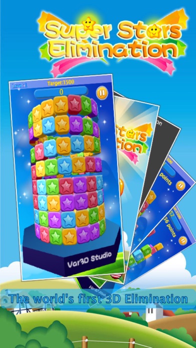 How to cancel & delete Super Stars 3D-The world's first 3D Perspective star Elimination Game from iphone & ipad 1