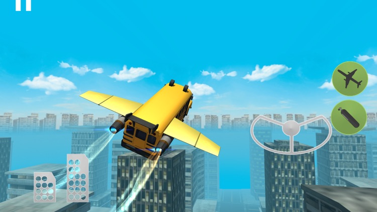 Flying Car Simulator 3D: Stunt Bus