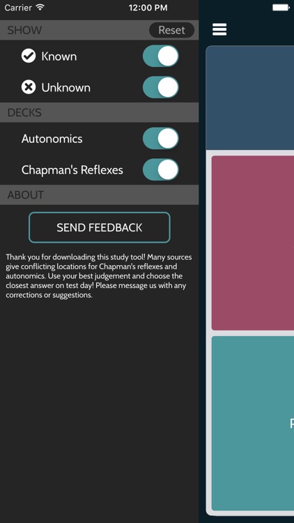 OMM Cards: Chapman's Reflexes & Autonomics