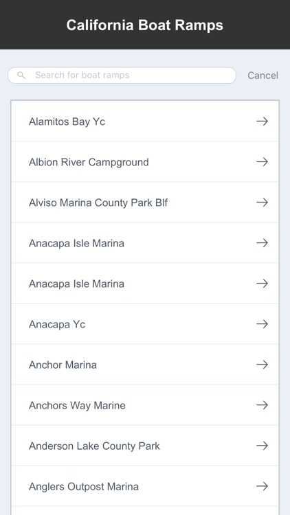 California Boat Ramps & Fishing Ramps