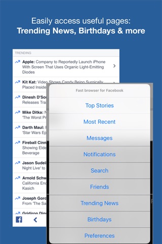 Fast Lite Pro for Facebook - app to save data, battery and storage on iPhone and iPad screenshot 4