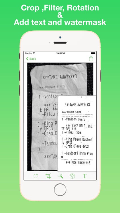 iSnapScan Free-Receipts Scanner, Photo to document