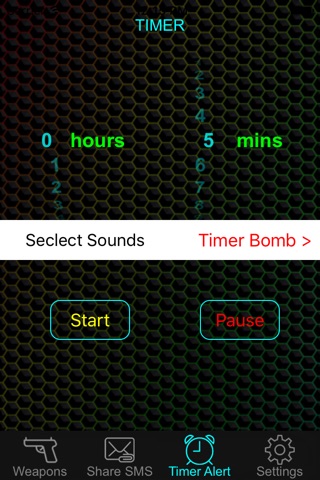 Weapon & Gun Sound Effects Button Free - Share Explosion Sounds via SMS & Timer Alert Plus screenshot 3