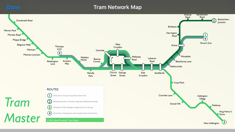 Tram Master - 3D Maps of London's Tram Stops by Station Master