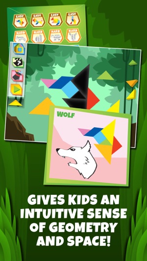 Kids Learning Puzzles: Wild Animals, K12 Tangram(圖2)-速報App