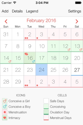 Fertility and Period Tracker screenshot 3