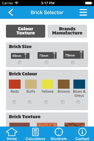 Forterra UK brick and block selector screenshot 2