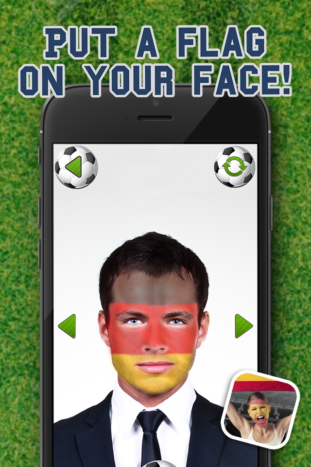 Football Fans Flag Face – Support Your Favorite National Team and Paint Faces screenshot 4