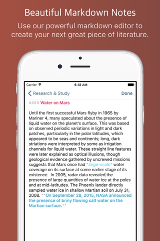 Mars Writer - Powerful Markdown Notes screenshot 2