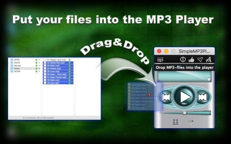 Simple MP3 Player PC 버전: 무료 다운로드 - Windows 10,8,7 [한국어 앱]