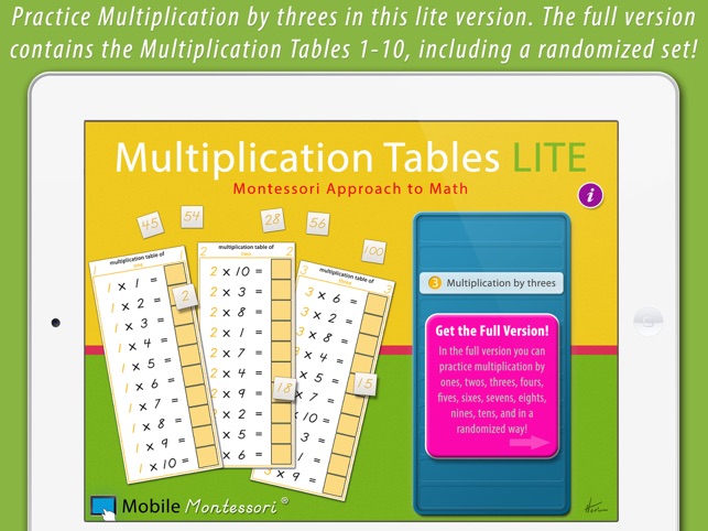 Multiplication Tables LITE - A Montessori Approach to Math(圖4)-速報App