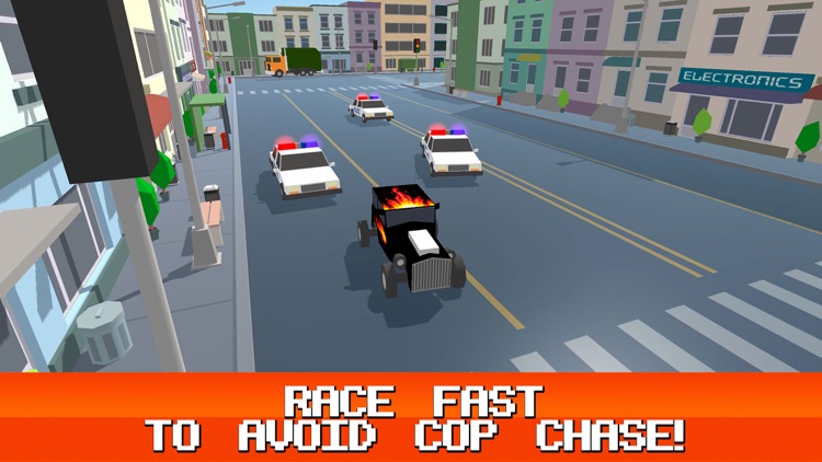 Pixel City: Crime Car Theft Race 3D