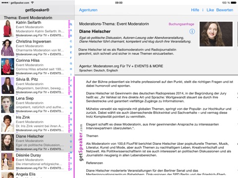 getSpeaker Redner - Moderatoren - Agenturen screenshot 4