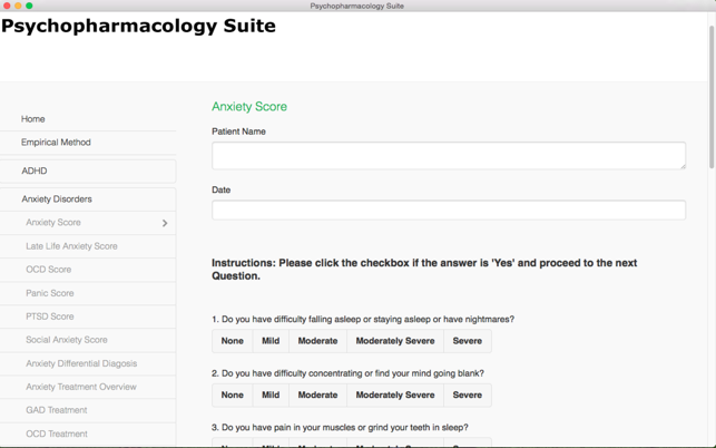 Psychopharmacology Suite(圖3)-速報App