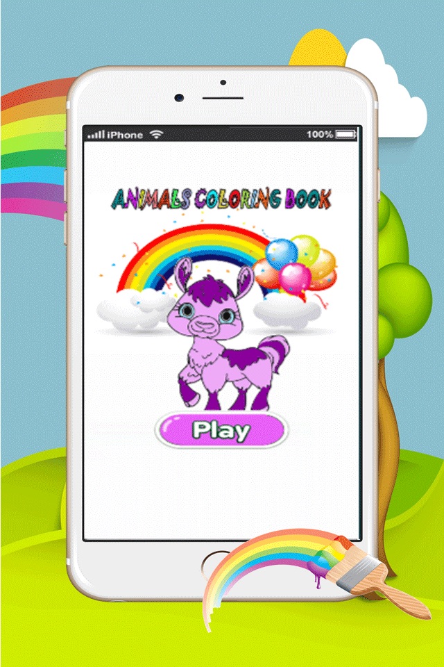 princess pony coloring book and amazing animal : painting for kids free screenshot 4
