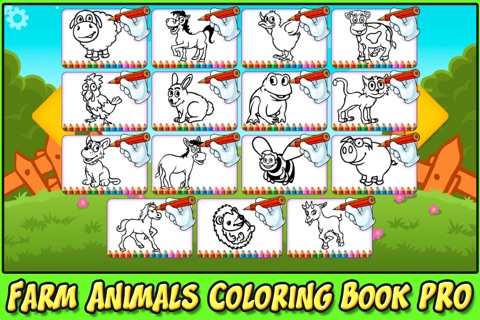 Farm Animals Coloring Book Pro - The creative paint and color animal how to draw app for kids and toddlers screenshot 2