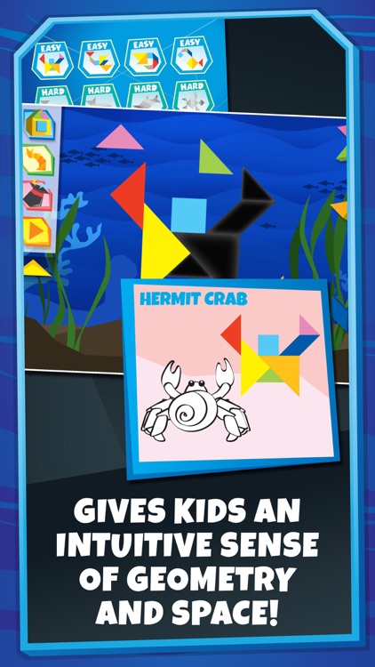 Kids Learning Puzzles: Sea Animals, Tangram Tiles