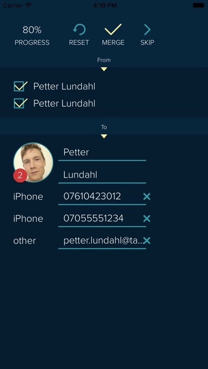 Contact Clean App