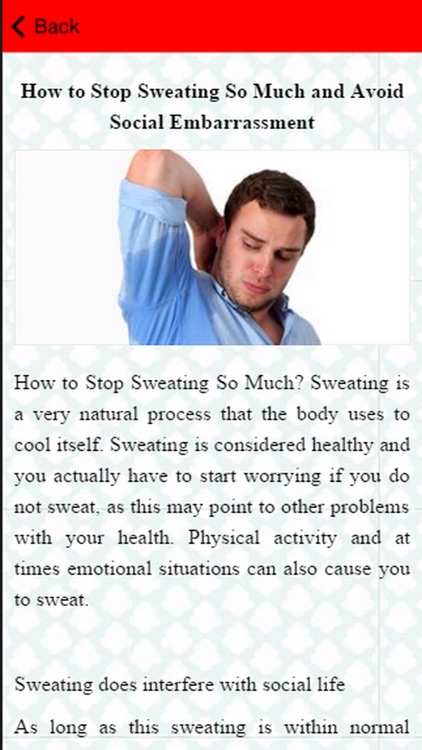 How To Reduce Sweating
