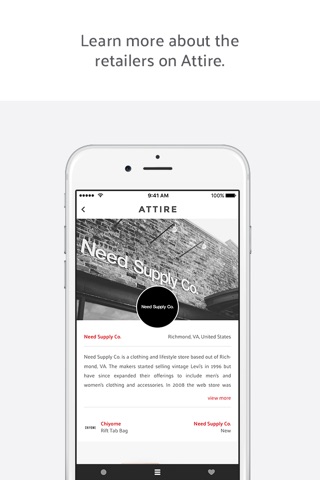 Attire | shop the world’s most influential stores in one place. Menswear & Womenswear. screenshot 3