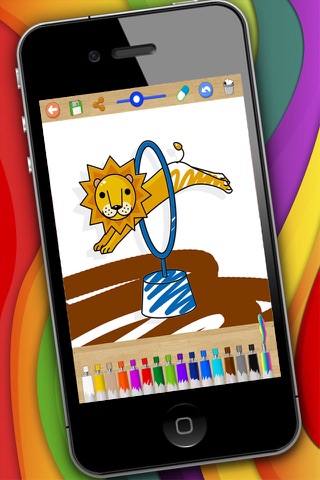 Paint big circus and clowns - coloring book screenshot 2