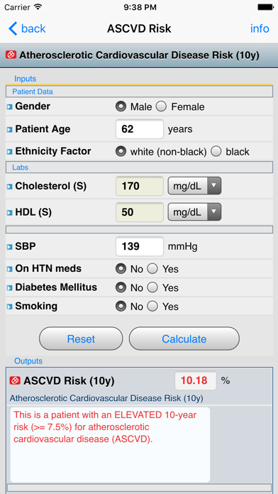 ASCVD Risk Screenshot 2