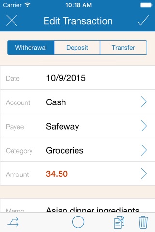 myMoneyPad screenshot 2